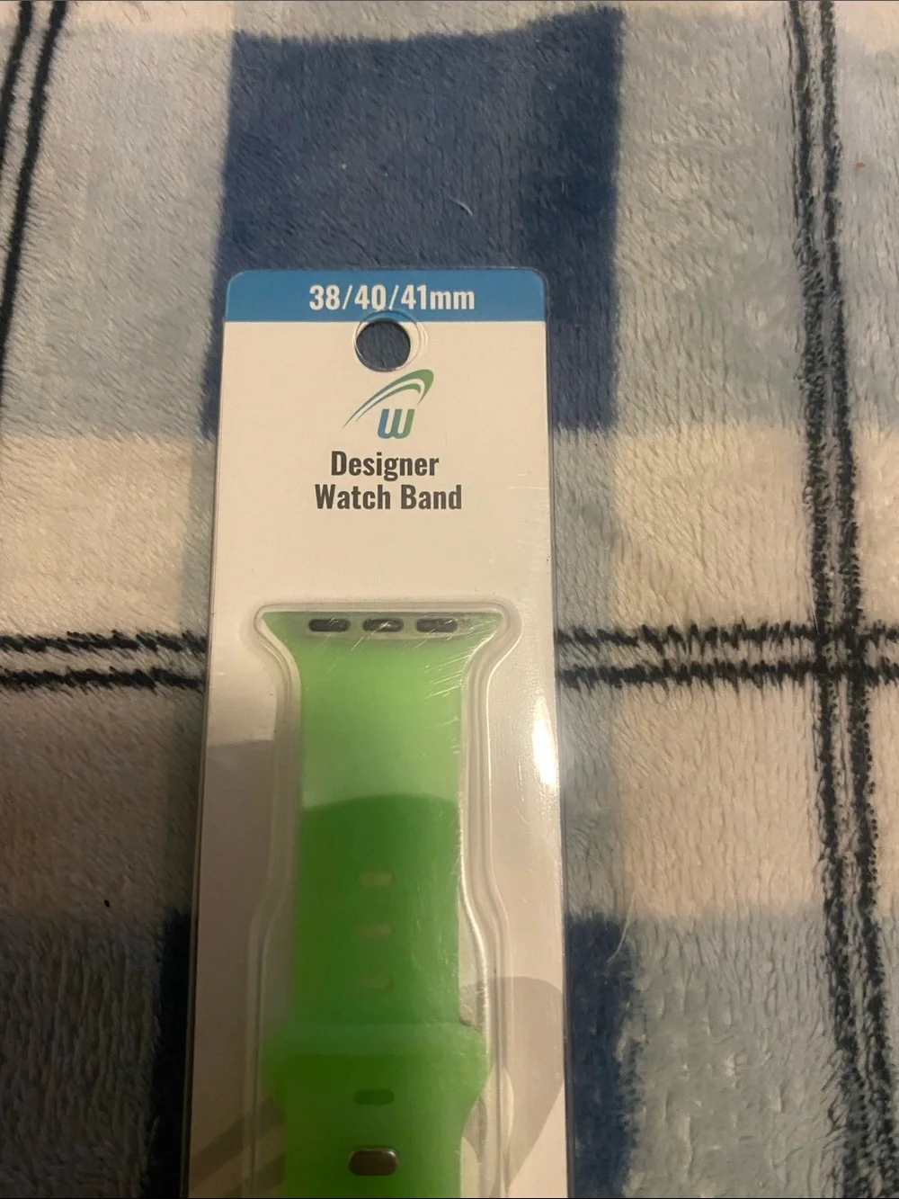 Designer Neon Green Silicone Watch Band for 38/40/41mm Apple Watch